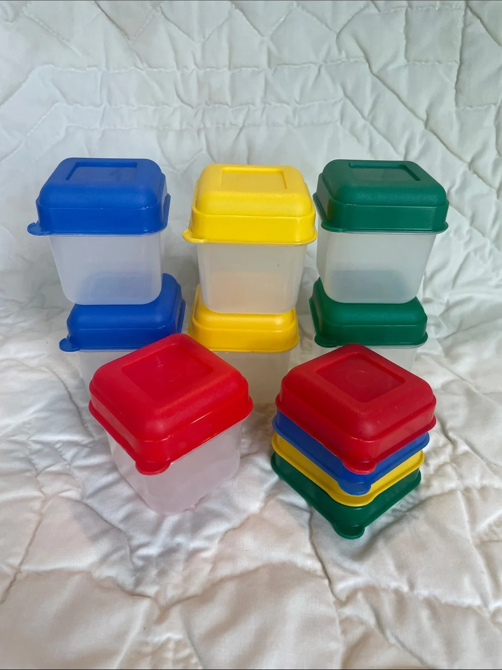 Bright Multicolor Plastic Drinkware & Storage Set
